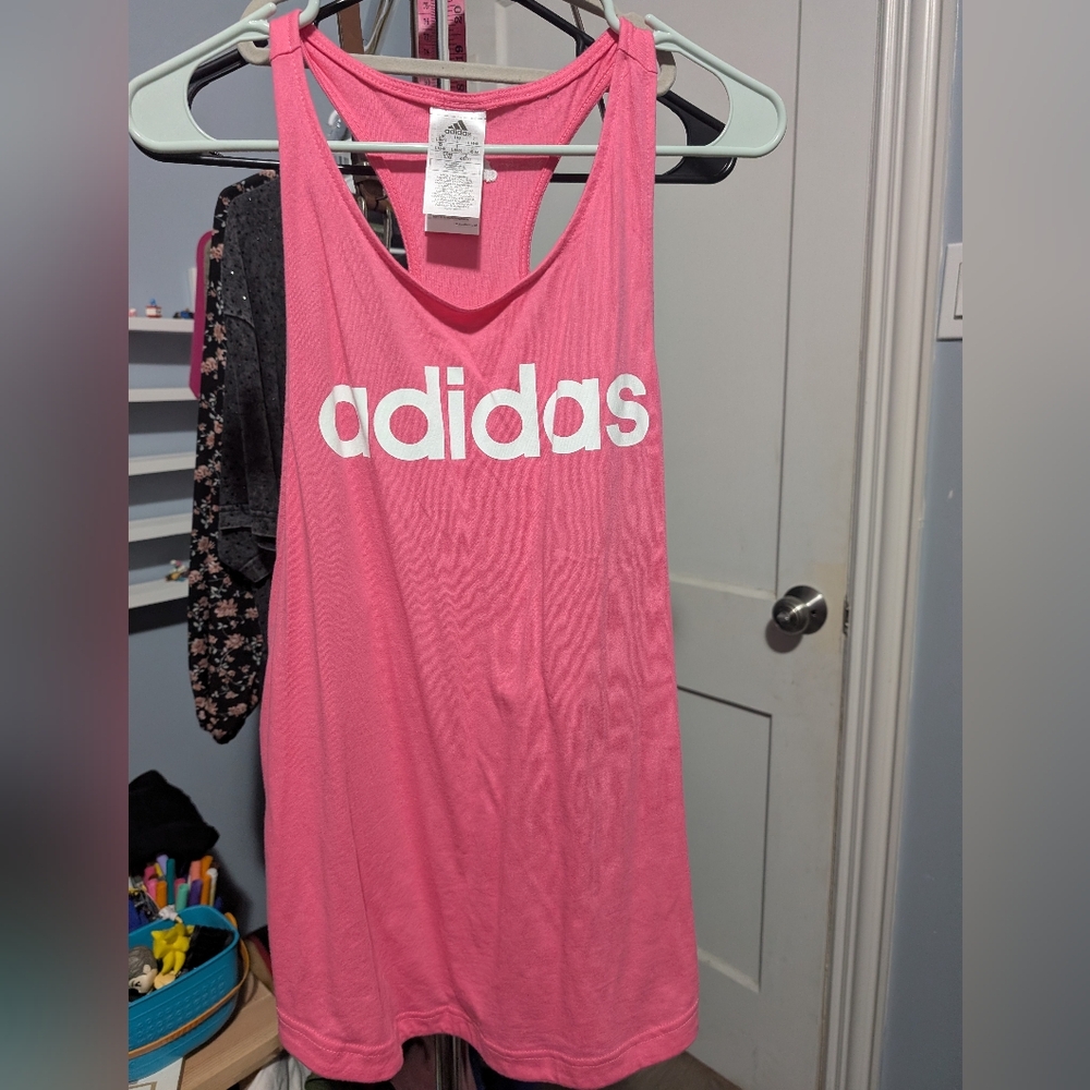 Adidas Vibrant Pink Racerback Tank